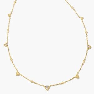 Kendra Scott Spencer Strand Necklace - 18k Gold Vermeil/White Topaz